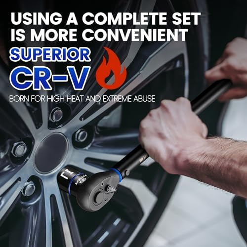 13PCS 1/2-Inch Drive Click Torque Wrench Set, Tire Change Kit - Image 4