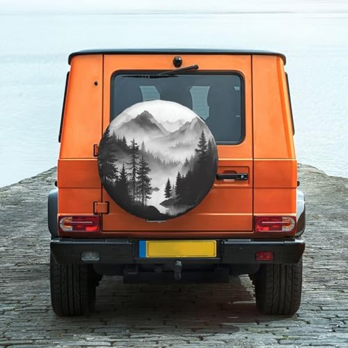 Spare Tire Cover Mountain Lake Tree Landscape Wheel Covers Weatherproof - Image 5