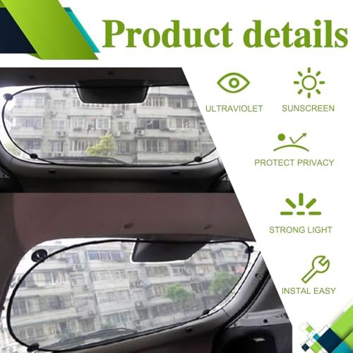 Car Rear Window Sunshade, Mesh Sunlight Shield Provide Glare Shield and UV Rays - Image 3