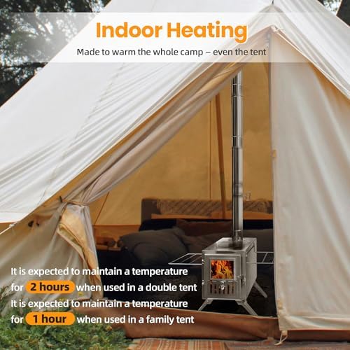 Hot Tent Wood Stove, Stainless Steel Tent Heater - Image 6