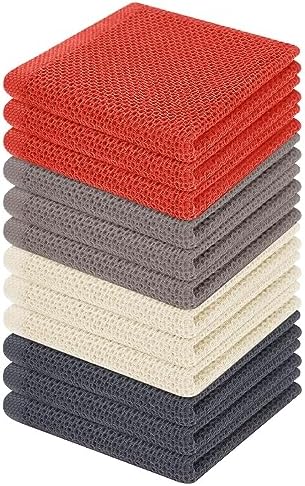 Homaxy 100% Cotton Waffle Weave Kitchen Dish Cloths 12-Pack by Homaxy