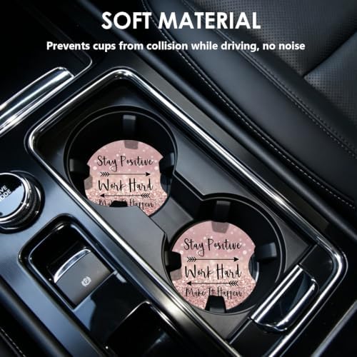 2 Pack Car Coasters，2.75-inch Neoprene Non-Slip Cup Holder Coasters - Image 2