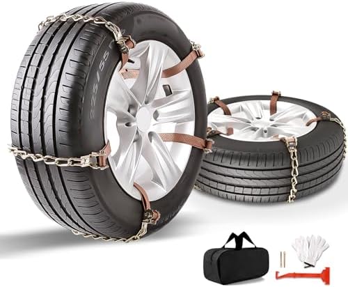 Snow Chains, 225-295mm Universal Tire Chains by E-LONGWELL