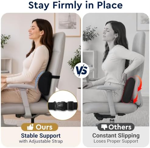 Lumbar Support Pillow for Office Chair, Lower Back Pillow - Image 2
