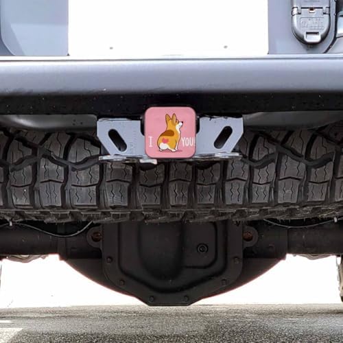 Corgi Dog Safe Hitch Cover Funny I Love You Heart Corgi Butt Square Trailer - Image 6