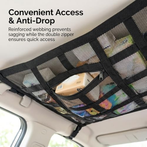 Car Ceiling Cargo Net, Versatile Storage Solution - Image 4