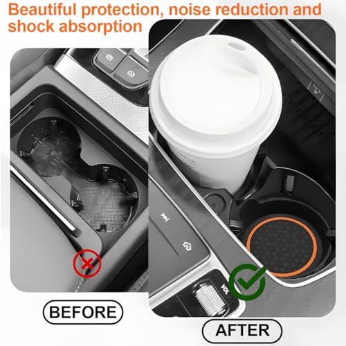 HZEL 4PCS 2.75 Inch PVC Car Cup Holder Coasters - Image 4