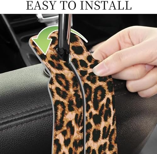 PU Leather Car Seat Hook, Storage Headrest Hanger, Cute Car Backseat Organizer - Image 5