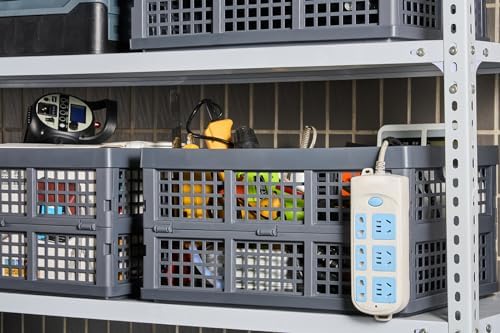 Aebeky 3-Pack Plastic Collapsible Storage Crates-30L, Foldable Plastic Crates - Image 5