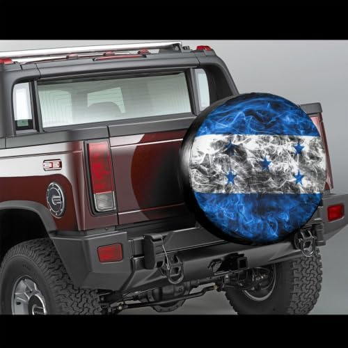Honduras Flag Spare Tire Cover, Universal Waterproof & Dustproof Wheel - Image 4