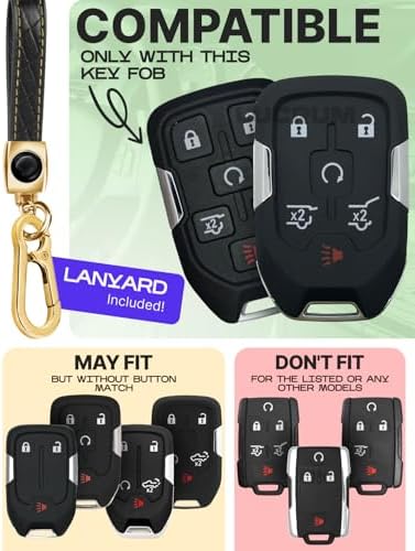 Lucrum Compatible with Chevy, Buick Key Fob Cover & Keychain - Image 2