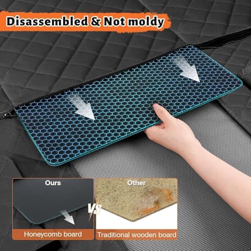 Dog Car Seat Cover for Back Seat，Hard Bottom Back Seat Extender for Dog - Image 4