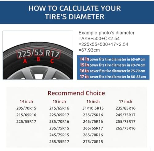 Compass Spare Tire Cover Wheel Covers Protectors Waterproof Dust-Proof - Image 2