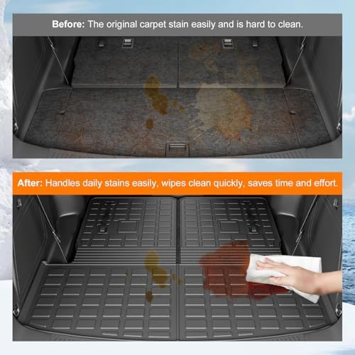 powoq 6&7 Seats Cargo Mat Trunk Mat Compatible - Image 3