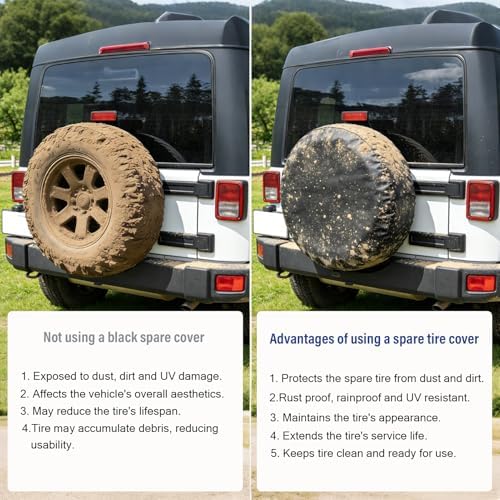 KNUOPYT Black Spare Tire Cover S - Image 5