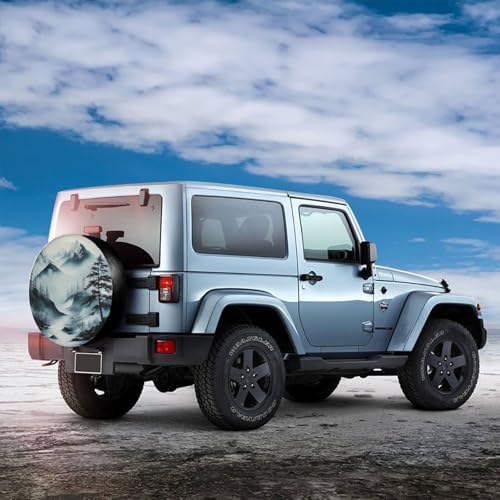 Misty Mountain Landscape Spare Tire Cover - Image 4