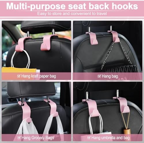 LivTee Car Seat Headrest Hook, Auto Seat Hook Hangers Storage Organizer - Image 5