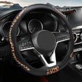 ZHOL Leopard Print Steering Wheel Cover, D Shaped Car Wheel Cover Microfiber by ZHOL