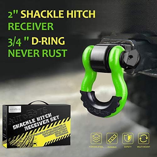 AUTOBOTS Tow Hitch Receiver 2" Shackle Hitch Receiver Green - Image 6