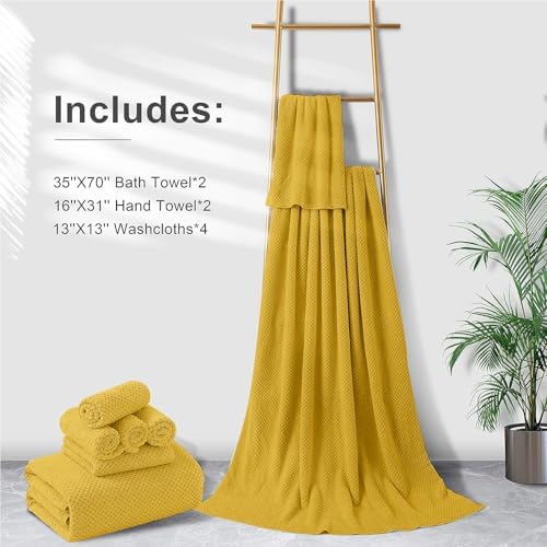 8-Piece Bath Towel Set, 2 Extra Large Bath Towel Sheets, 2 Hand Towels and 4 - Image 6