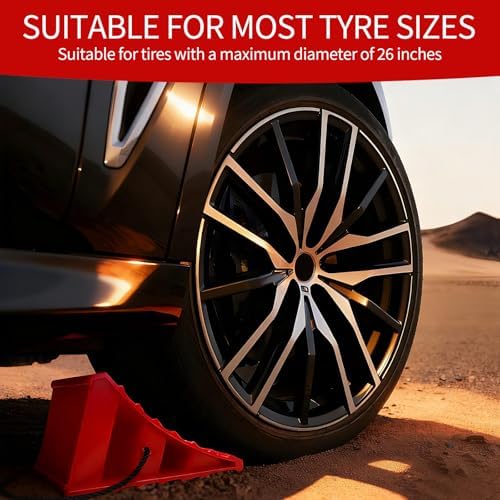 4 Pack Wheel Chocks, Heavy Duty Non Slip Wheel Chocks - Image 4