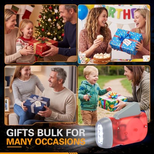 Leelosp 48 Hand Crank Flashlights, Baby Blue - Image 5
