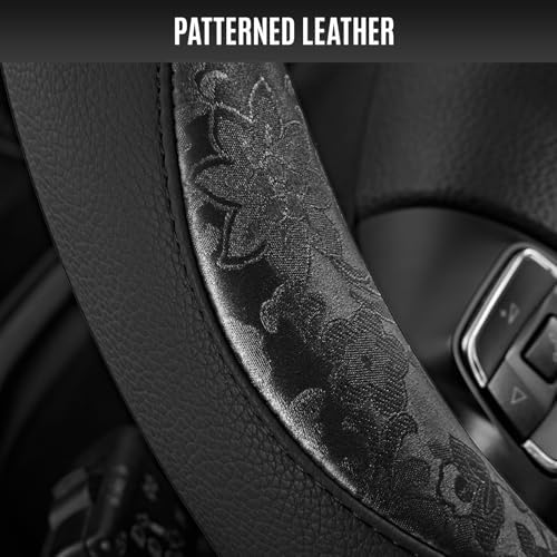 PIC AUTO Steering Wheel Cover, Universal Fit 14.5"–15.5", Soft PU Grain Leather - Image 3