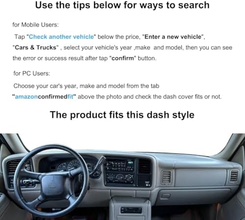 Yiz Dash Cover Mat for 1999-2006 GMC Sierra/Chevy SilveradoY55 - Image 2
