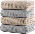 POLYTE 430 GSM Poly Blend Microfiber Quick Dry Waffle Bath Towel, 30x60 in by Polyte