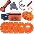 6-Pack LED Road Flares, Rechargeable roadside emergency kit by Markstor