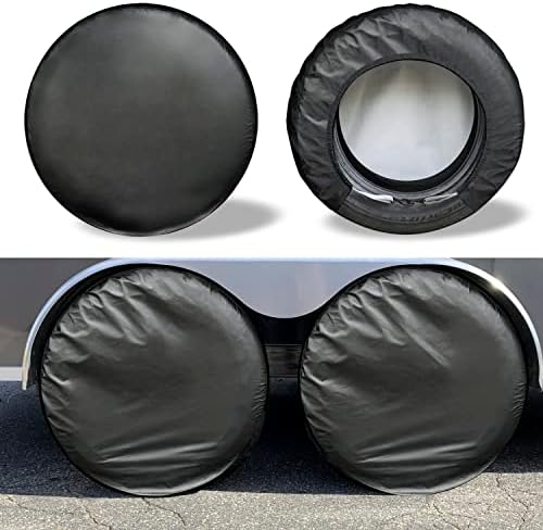 Kayme Rv Tire Covers 4 Pack, Travel Trailer Camper Truck SUV Motorhome Sun Rain by kayme