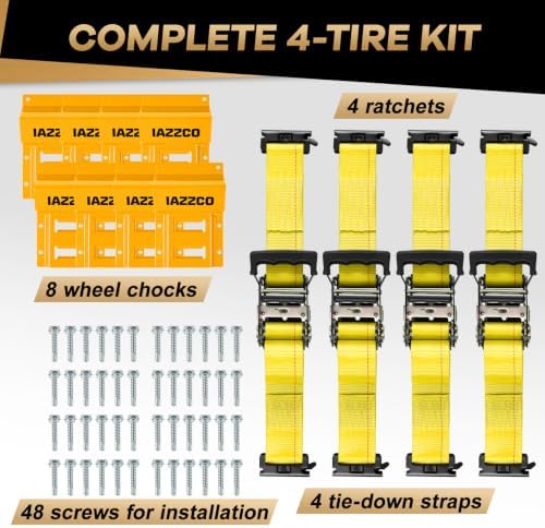 UTV Wheel Chock Tie Down Kit, 4500lb Break Strength - Image 6
