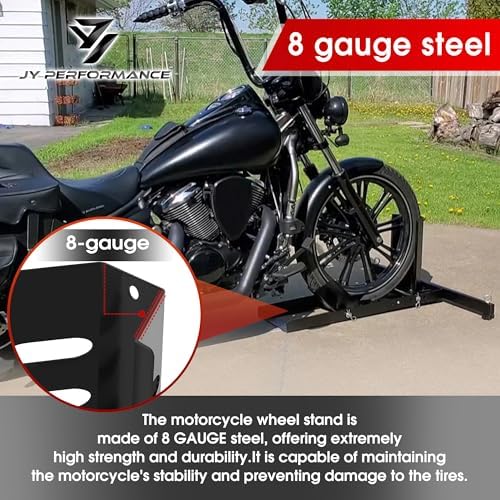 Motorcycle Wheel Chock for Trailer, Adjustable for 15"-22" Wheels - Image 4