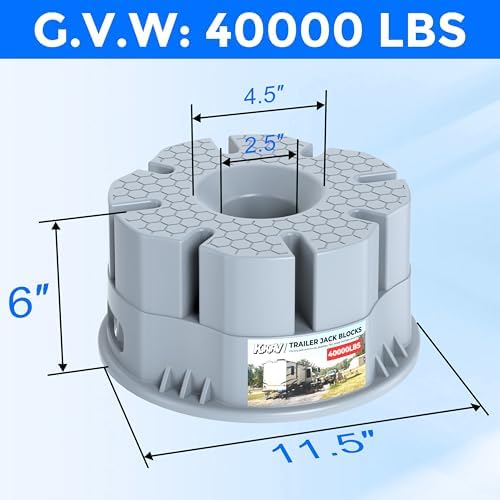 6''Height Trailer Jack Block, 000lbs RV Camper Stabilizer Blocks - Image 2