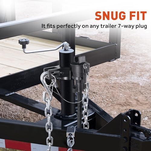 SnowyFox 7-Way Trailer Plug Cover Weatherproof, Trailer Plug Protector Cap - Image 4
