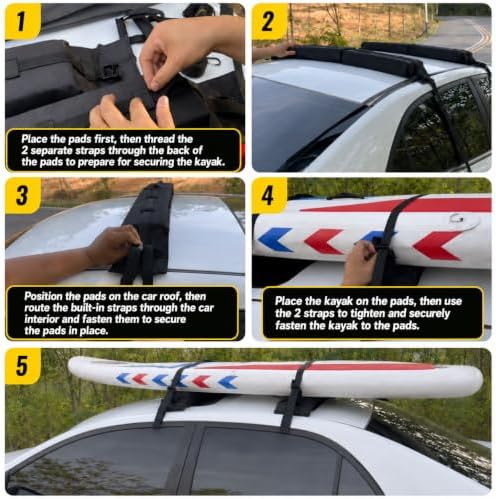 Kayak Roof Rack Pads for P&H Aries 155 2015-2026 - Image 6