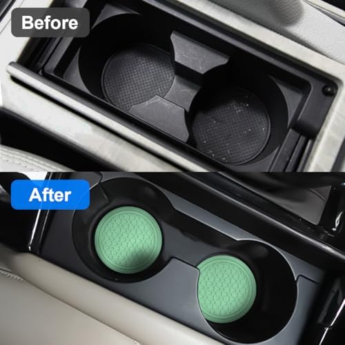 Mandark 4PCS 2.75 Inch Car Cup Holder Coasters, Light Green - Image 3