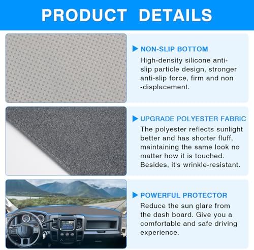 Autorder Gray Dashboard Cover Mat - Image 6