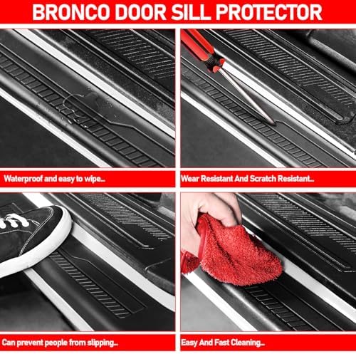 Door Edge Guards for Ford Bronco Accessories 2025 2024 2023 2022 2021 4 Door - Image 7
