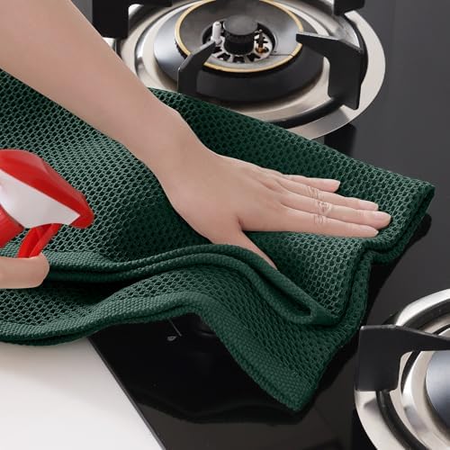 Homaxy 100% Cotton Oversized Waffle Weave Kitchen Towels 4-Pack - Image 5