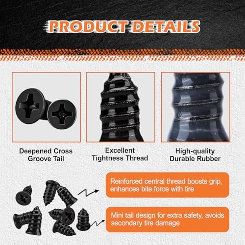 108 Pcs Tire Screw Plug Repair Kit, Tire Repair Screws - Image 3