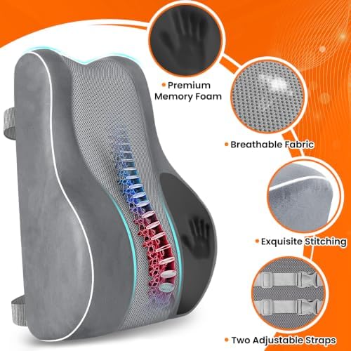 CloudBliss XL Lumbar Support Pillow, Memory Foam - Image 4