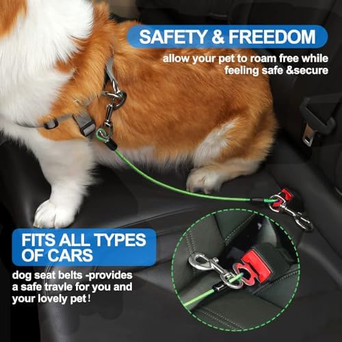 Dog Seat Belt Harness for Car, No Chew Tether Cable Vehicle Dogs Accessories - Image 5