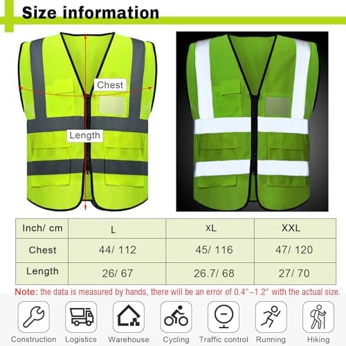 JenPen 10 Pcs Reflective Safety Vests - Image 2