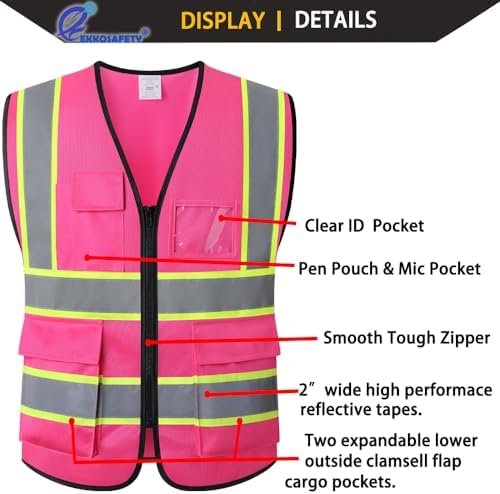 High Visibility Neon Safety Vest - Image 3