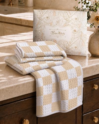 Miss Adola Double-Sided 3 Pack Dish Cloths, Classic Checks - Image 6
