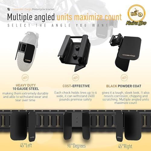 2Pcs E Track Wheel Chock for Motorcycle, Durable Quality E Track Motorcycle - Image 5