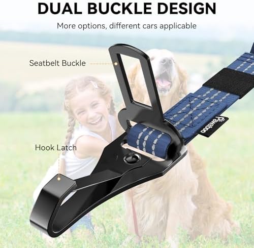 Pawaboo 2Pack Dog Car Seatbelt, 3-in-1 Dog Tether - Image 3