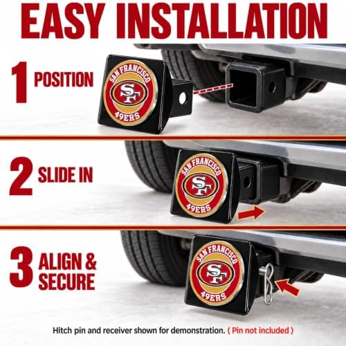 San Francisco 49ers Trailer Hitch Cover - Image 5