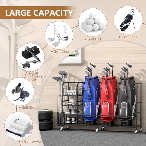 Extra Large Golf Bag Storage Organizer - Image 5